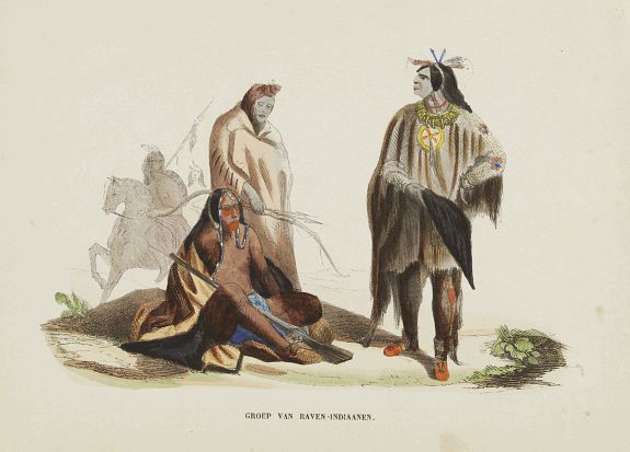 ANONYMOUS, Groep van Raven-Indiaanen., antique map, old maps