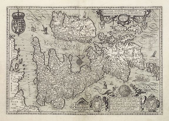JANSSONIUS,J., Angliae, Scotiae, et Hiberniae, sive Britannicar : Insularum descriptio., antique map, old maps