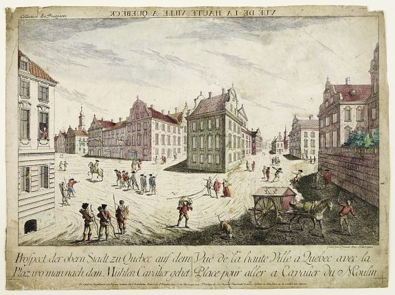 HABERMANN,F.X., Vue de la Haute ville a Quebec.., antique map, old maps