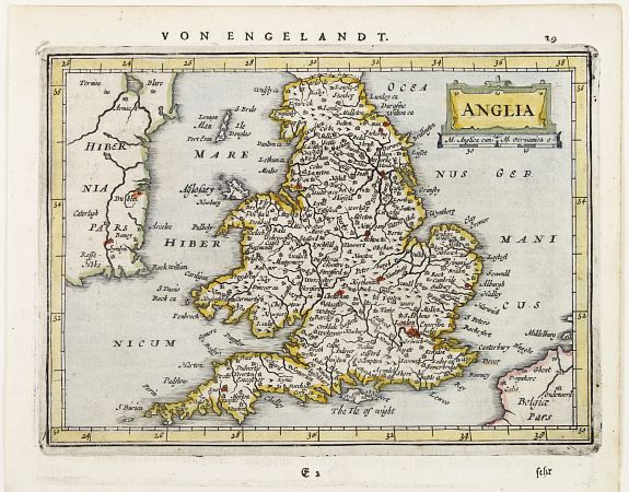 JANSSONIUS,J., Anglia., antique map, old maps