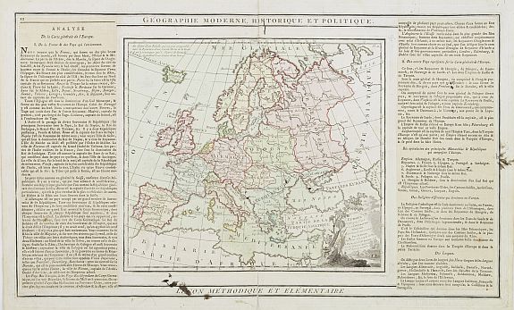 BRION DE LA TOUR, L. / DESNOS, L. Ch., L'Europe Dressée. . ., antique map, old maps