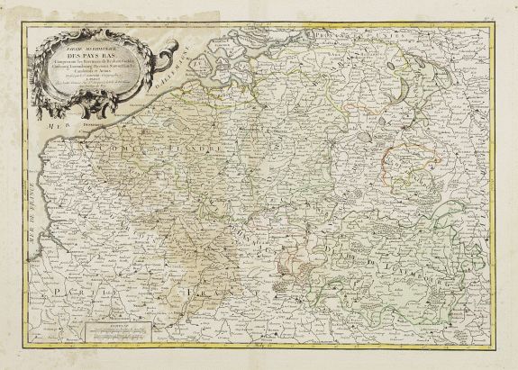 LATTRÉ / JANVIER, Sr., Partie Méridionale des Pays Bas, Comprenant les Provinces de Brabant, Gueldre, Lumbourg, Luxembourg.., antique map, old maps