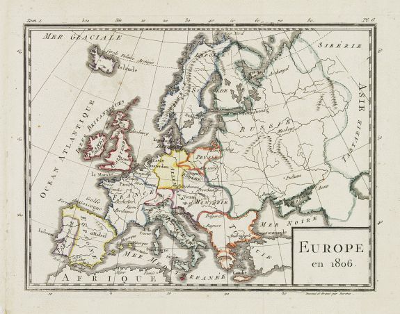 DELAPORTE,L\'Abbé., Europe en 1806., antique map, old maps