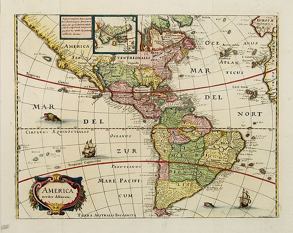 MERIAN, M., America noviter delineata., antique map, old maps