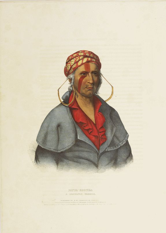 McKenney, Thomas Loraine and James Hall., Payta-Kootha a Shawanoe Warrior., antique map, old maps