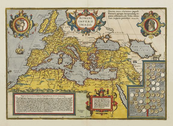 ORTELIUS,A., Romani Imperii Imago., antique map, old maps