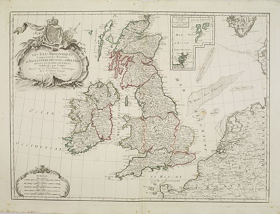 SANTINI, P. / REMONDINI, M., Les Isles Britanniques. . ., antique map, old maps