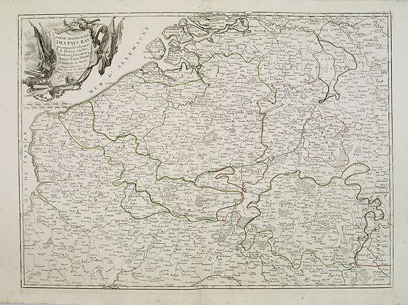 SANTINI, P. / REMONDINI, M., Partie meridionale des Pays Bas.. Cambrefis et Artois., antique map, old maps