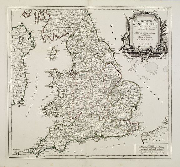SANTINI, P. / REMONDINI, M., Le royaume d'Angleterre..subdivisé en Shires ou Comtés., antique map, old maps