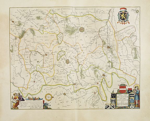 BLAEU, W., Prima pars Brabantiae cuius caput Lovanium., antique map, old maps