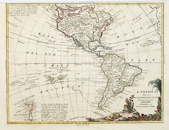 ZATTA, A., L'America divisa ne suoi principali Stati.., antique map, old maps
