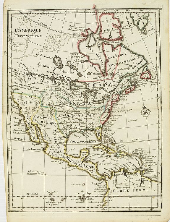 LE ROUGE, G.L., L'Amerique Septentrionale., antique map, old maps