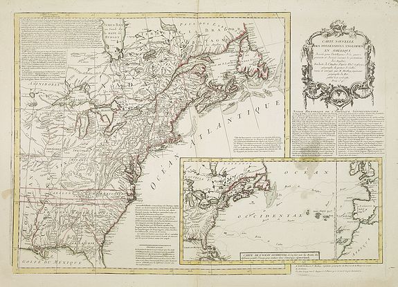 MOITHEY, M.A., Carte Nouvelle des Posséssions Angloises en Amérique. . ., antique map, old maps