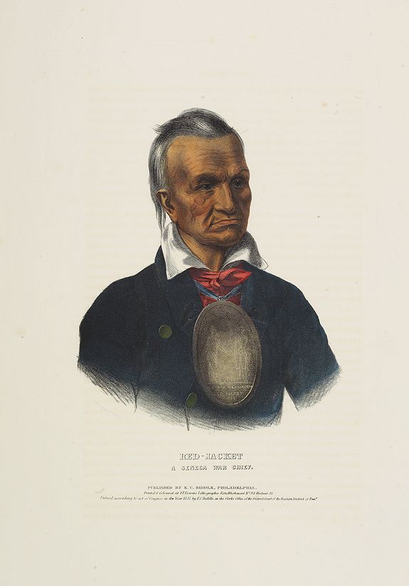 McKenney, Thomas Loraine and James Hall., Red-Jacket A Seneca War chief., antique map, old maps