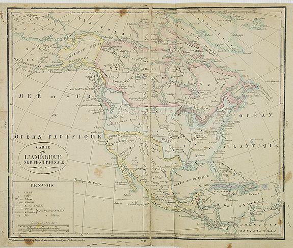 VANDERMAELEN, P., Carte de l'Amérique septentrionale., antique map, old maps