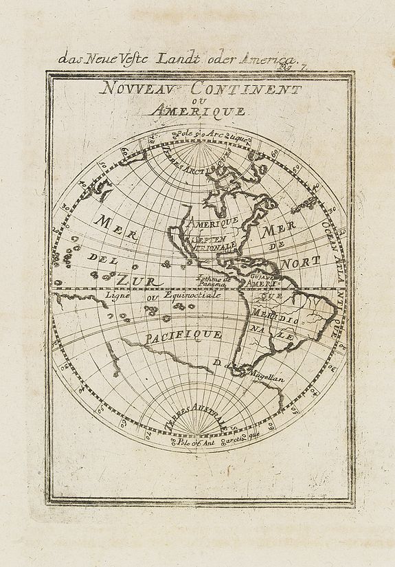 MALLET, A.M., Nouveau Continent ou Amerique., antique map, old maps