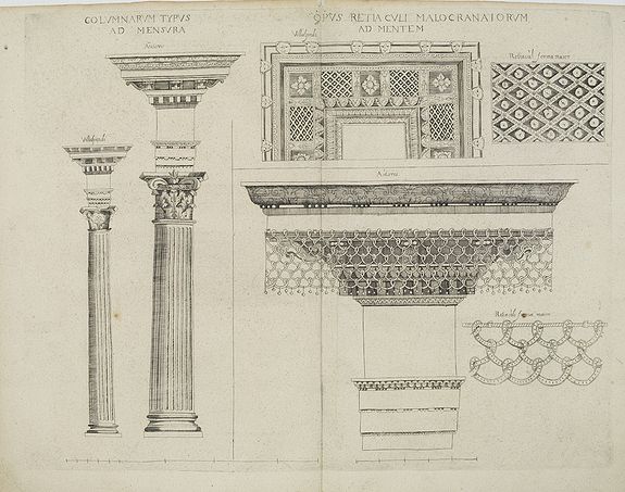 TORNIELLO, A, Columnarum Typus ad mensura / Opus Retia Culi Malocranaiorum., antique map, old maps