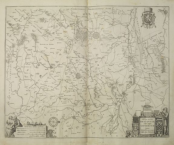 BLAEU, W., Prima pars Brabantiae cuius caput Lovanium., antique map, old maps