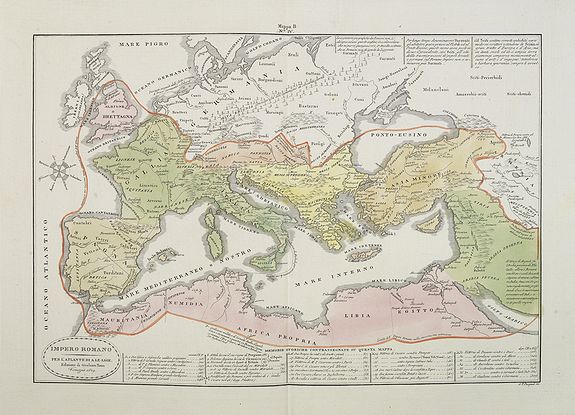 TASSO, G., Impero Romano . . ., antique map, old maps