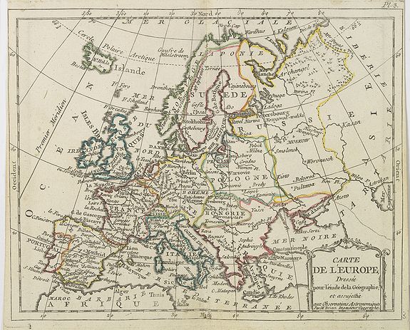 DE LAPORTE, L'Abbé., Carte de l' Europe . . ., antique map, old maps
