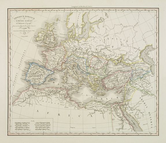 DUFOUR, A.H., Imperium Romanum ou Empire Romain . . ., antique map, old maps