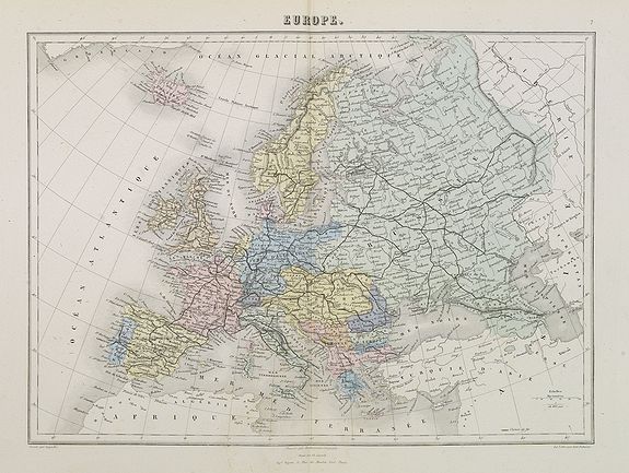 MIGEON, J., Europe., antique map, old maps
