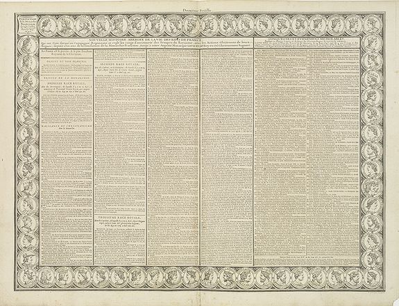 LA JAISSE. Pierre Lemau de., Nouvelle Histoire Abregée de la Vie des Roys de France., antique map, old maps