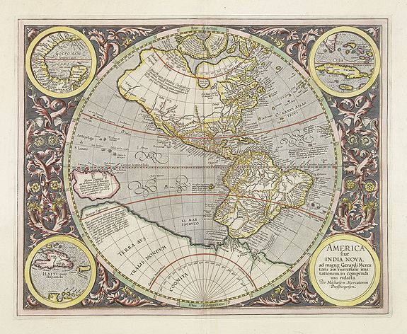 MERCATOR, G./ HONDIUS, J., America sive India Nova., antique map, old maps