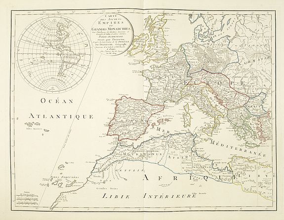 DE L'ISLE / DEZAUCHE, Carte des Anciens Empires et Grandes Monarchies pour l'Intelligence des Histoires ancienne et Romaine, de Rollin et autres auteurs. . ., antique map, old maps