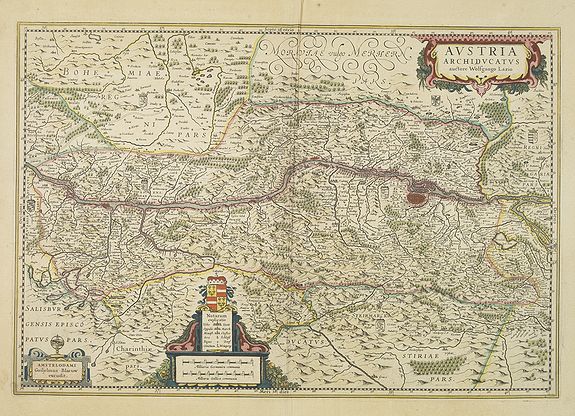 BLAEU, W., Austria Archiducatus., antique map, old maps