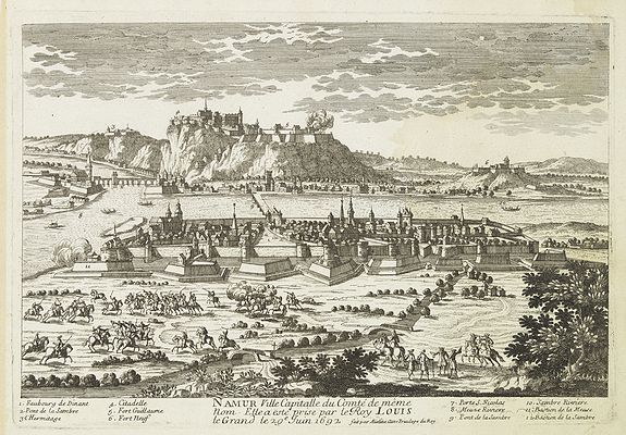 AVELINE, P.A., Namur Ville Capitale du Comté de même nom. Elle a este prise par le Roy LOUIS le Grand le 29e Juin 1692., antique map, old maps