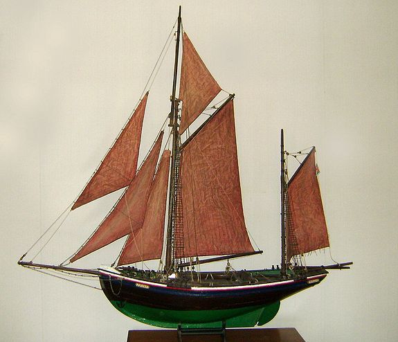 ANONYMOUS, MAUREEN Shipping model of a fishing boat., antique map, old maps
