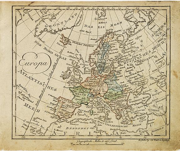 WALCH, J., Europa., antique map, old maps