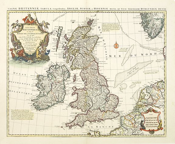 COVENS,J./ MORTIER,C., Magnae Britanniae Tabula, comprehendens Angliae, Scotiae ac Hiberniae., antique map, old maps