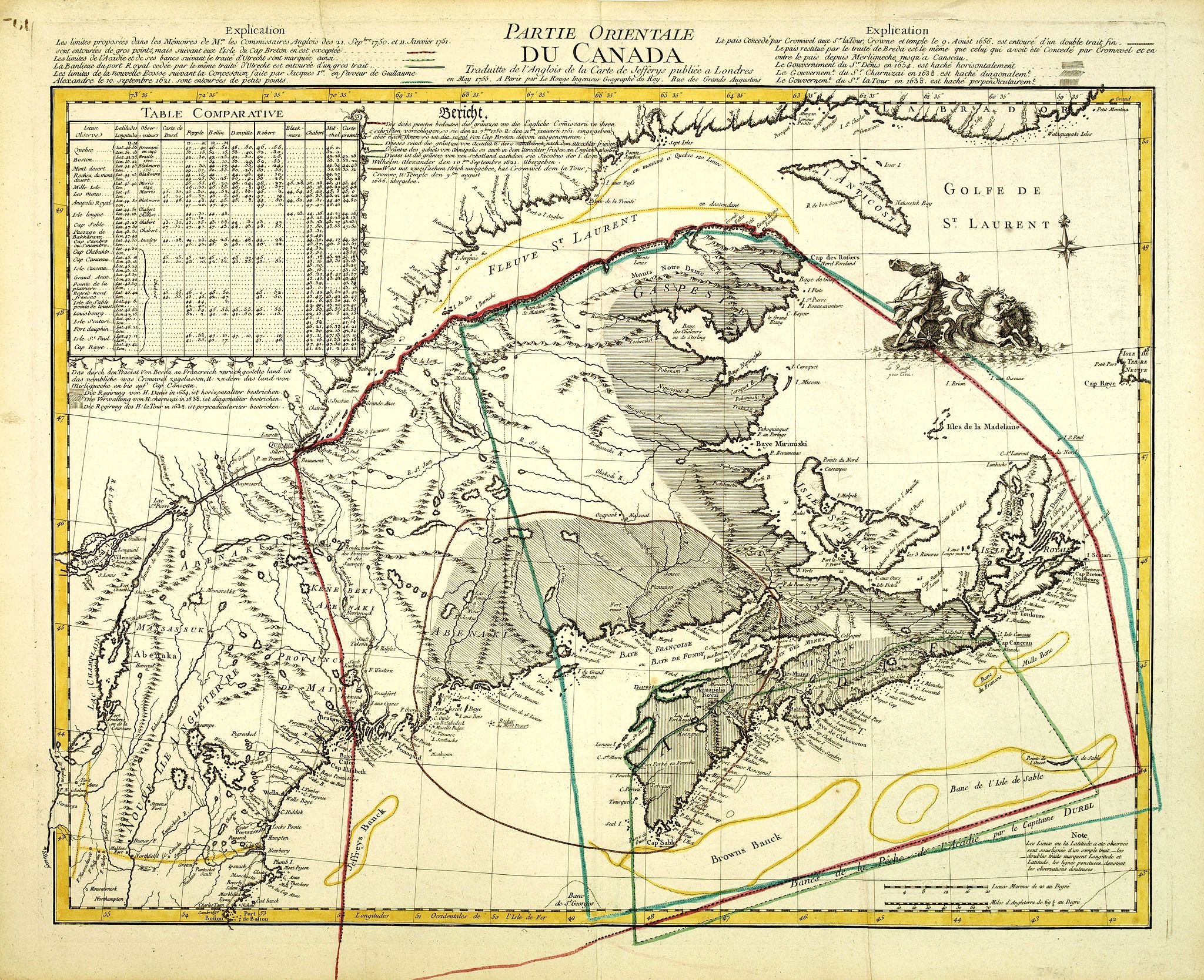 LE ROUGE, G.L., Partie Orientale du Canada. . ., antique map, old maps