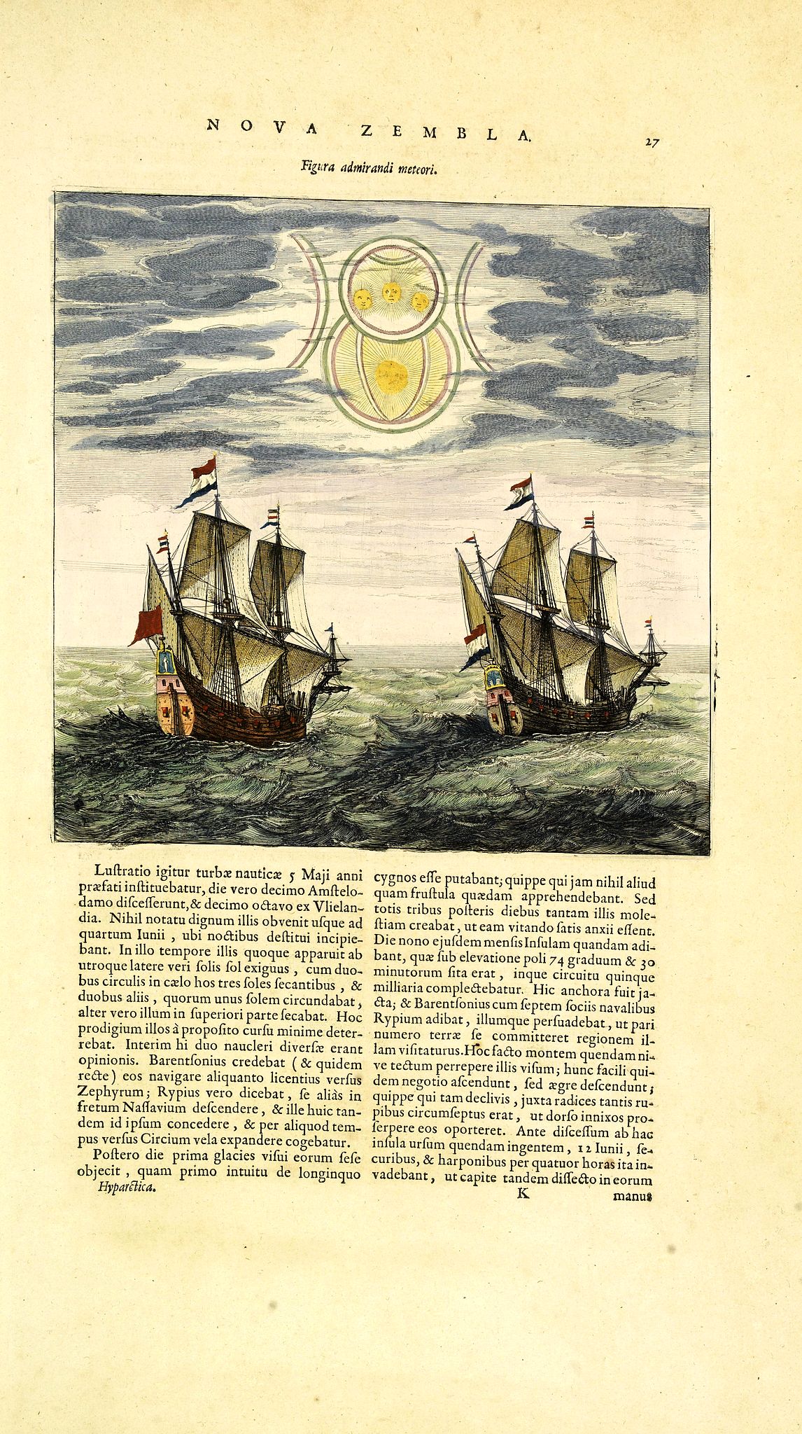 BLAEU, W., Figura admirandi meteori., antique map, old maps