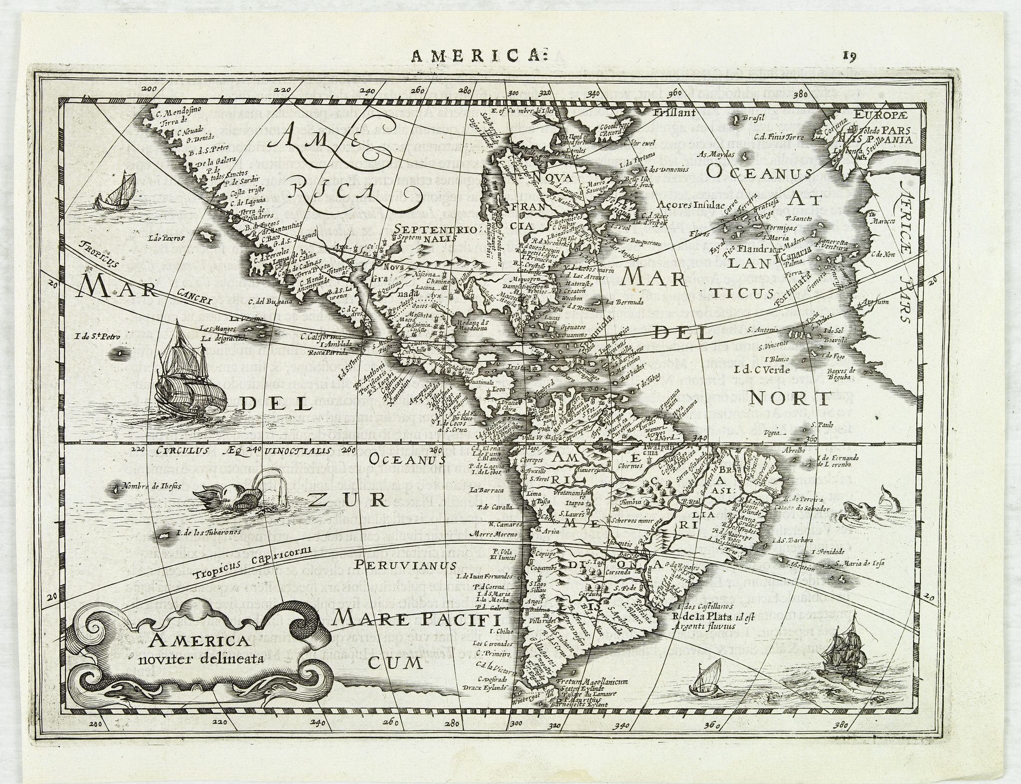 MERCATOR, G. / CLOPPENBURGH, J.E., America noviter delineata., antique map, old maps