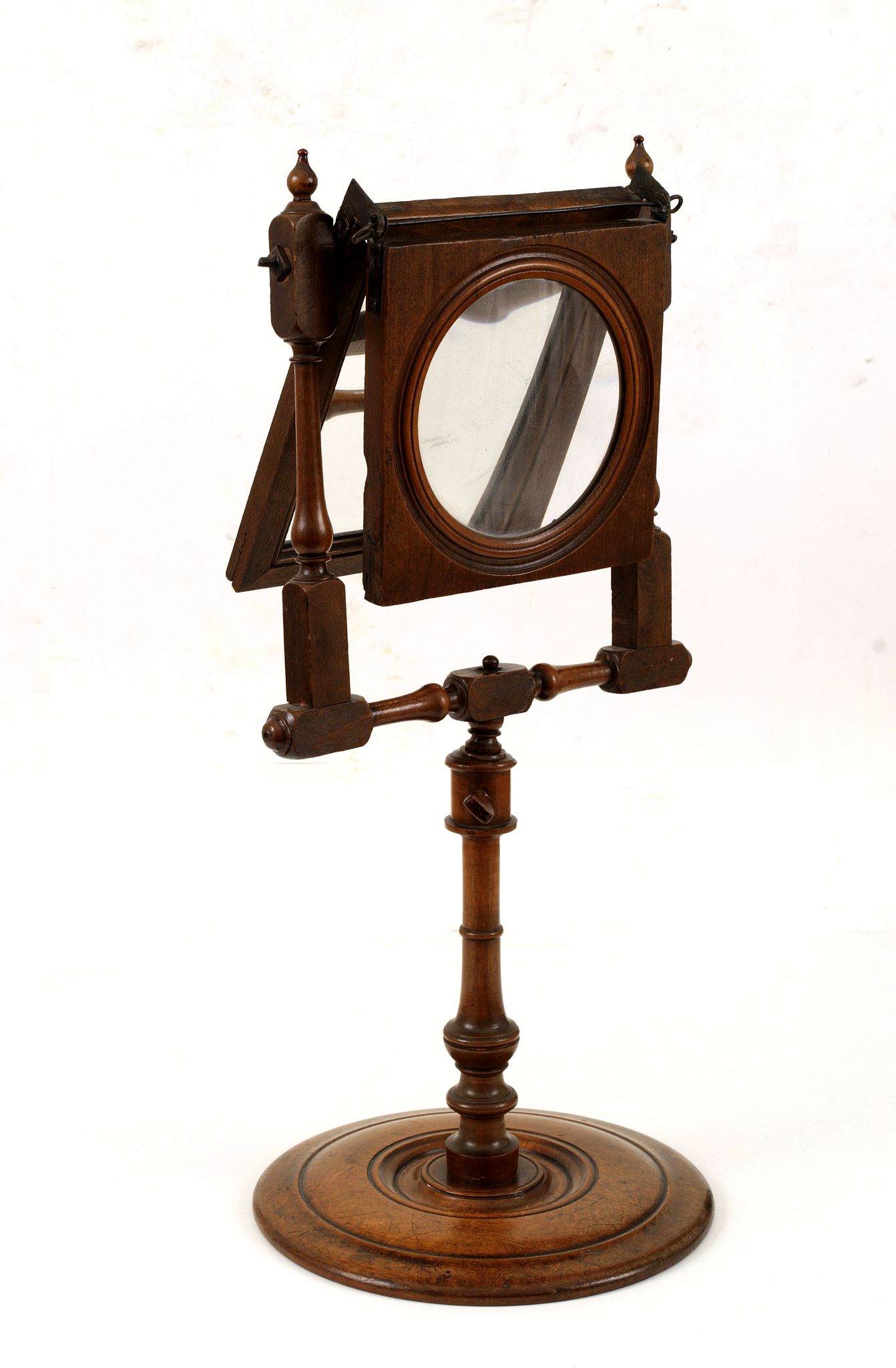 Probably French or English, Elegant parlor Zograscope or optical mirror., antique map, old maps