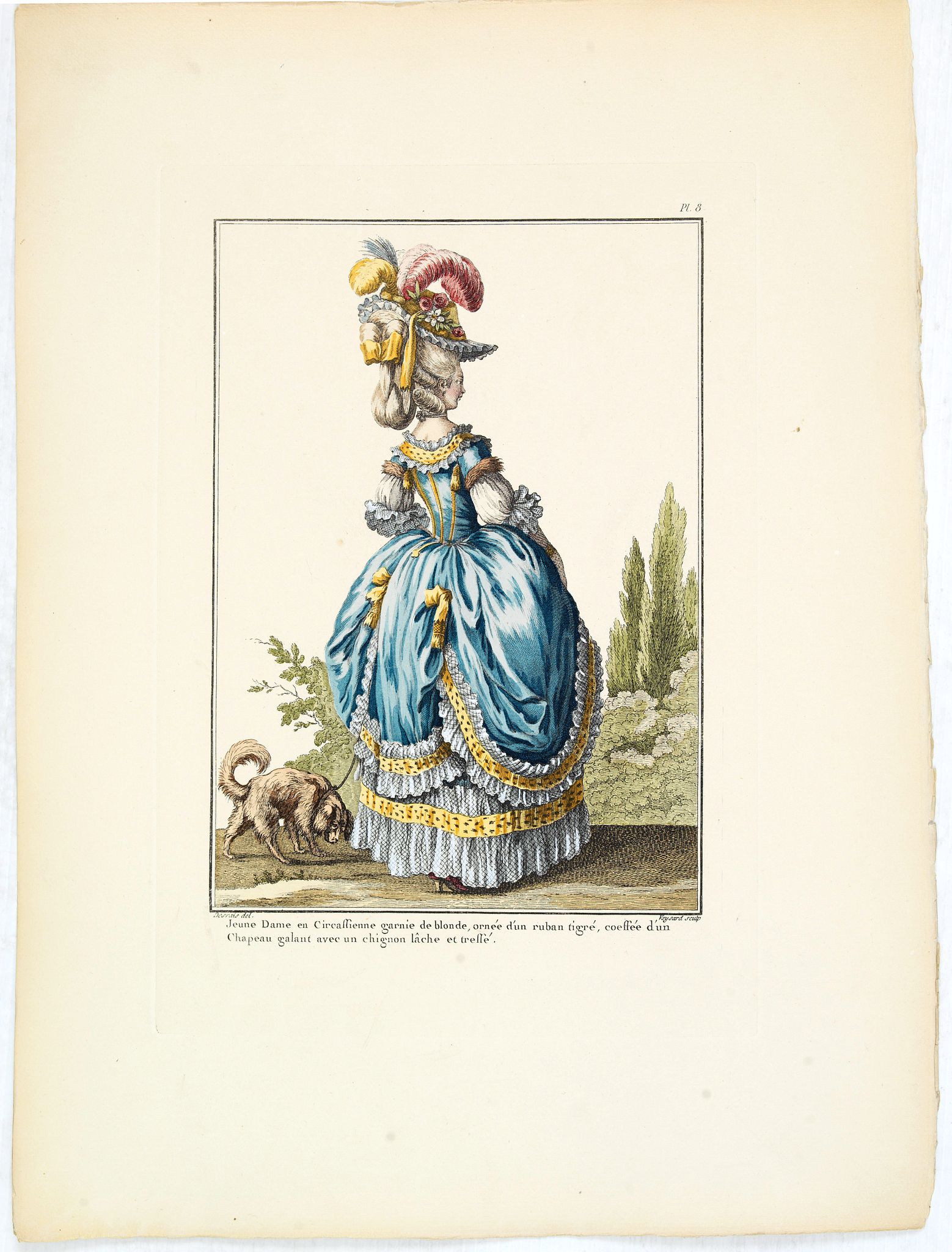 LEVY, E. / LECLERC P.T., Pl. 8. - Robe à la Circassienne., antique map, old maps