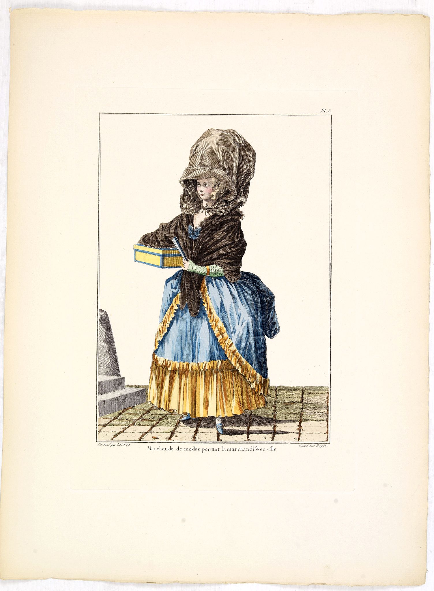 LEVY, E. / LECLERC P.T., Pl. 5. - Marchande de modes., antique map, old maps