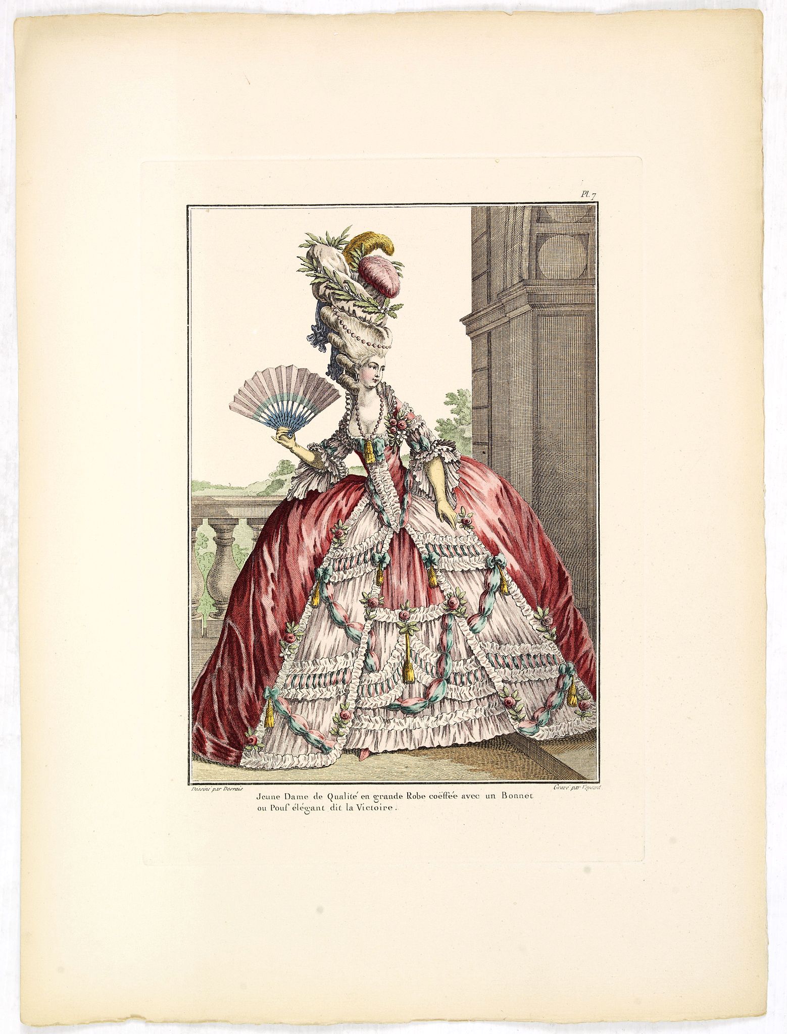 LEVY, E. / LECLERC P.T., Pl. 7. - Grande robe à la française., antique map, old maps