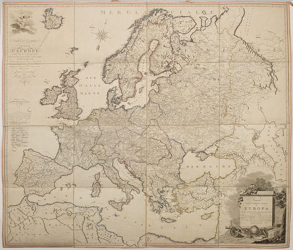 ARTARIA / ARROWSMITH, A., Nouvelle Carte Géographique et des Postes de l'Europe …/ Neueste Post- und General-Karte von Europa …, antique map, old maps
