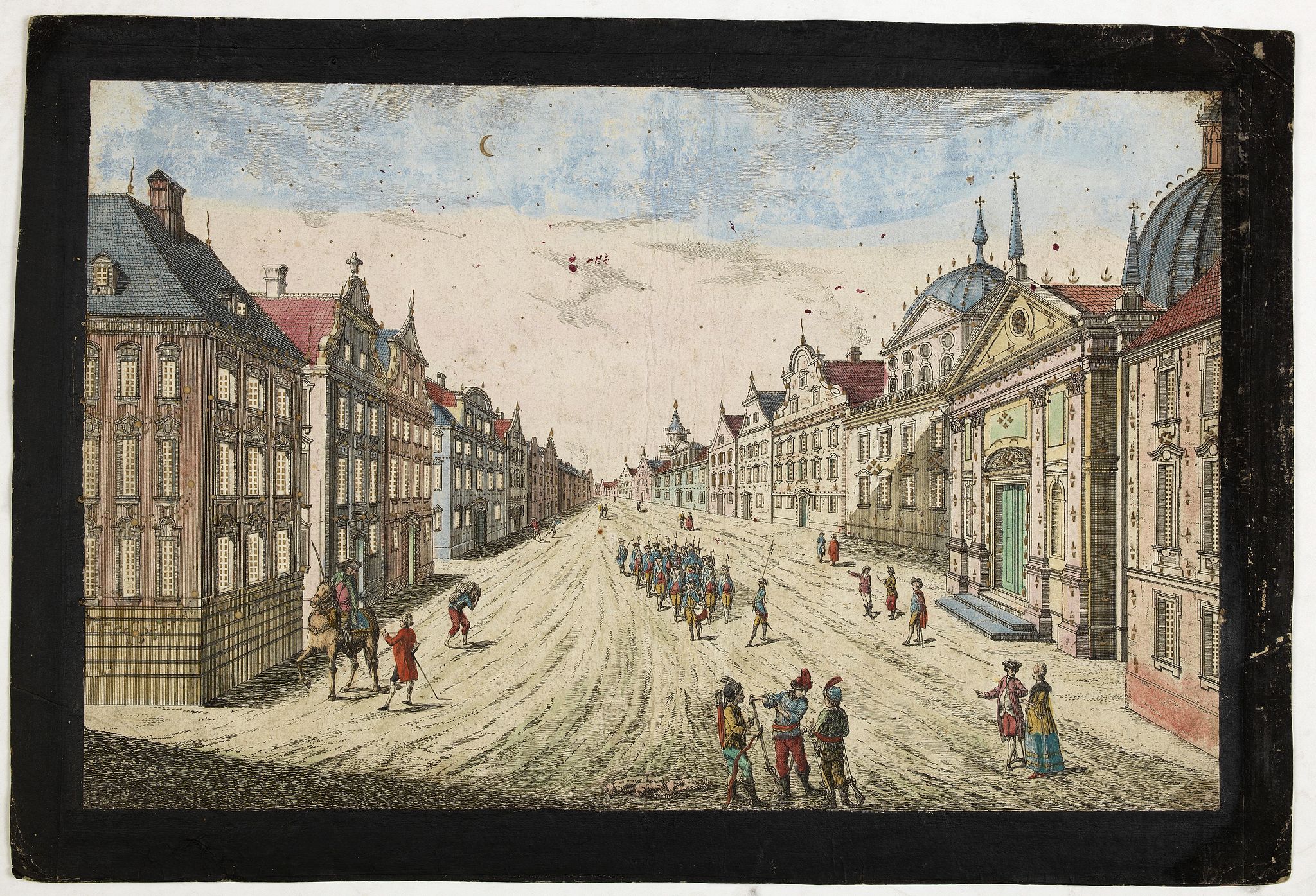 ACADEMIE, Prospect des Haupt Plazes der Untern Stadt zu Quebec., antique map, old maps