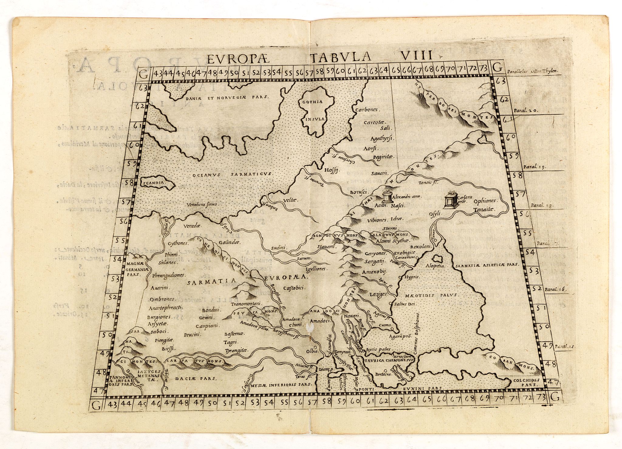 RUSCELLI, G., Europae Tabula VIII., antique map, old maps