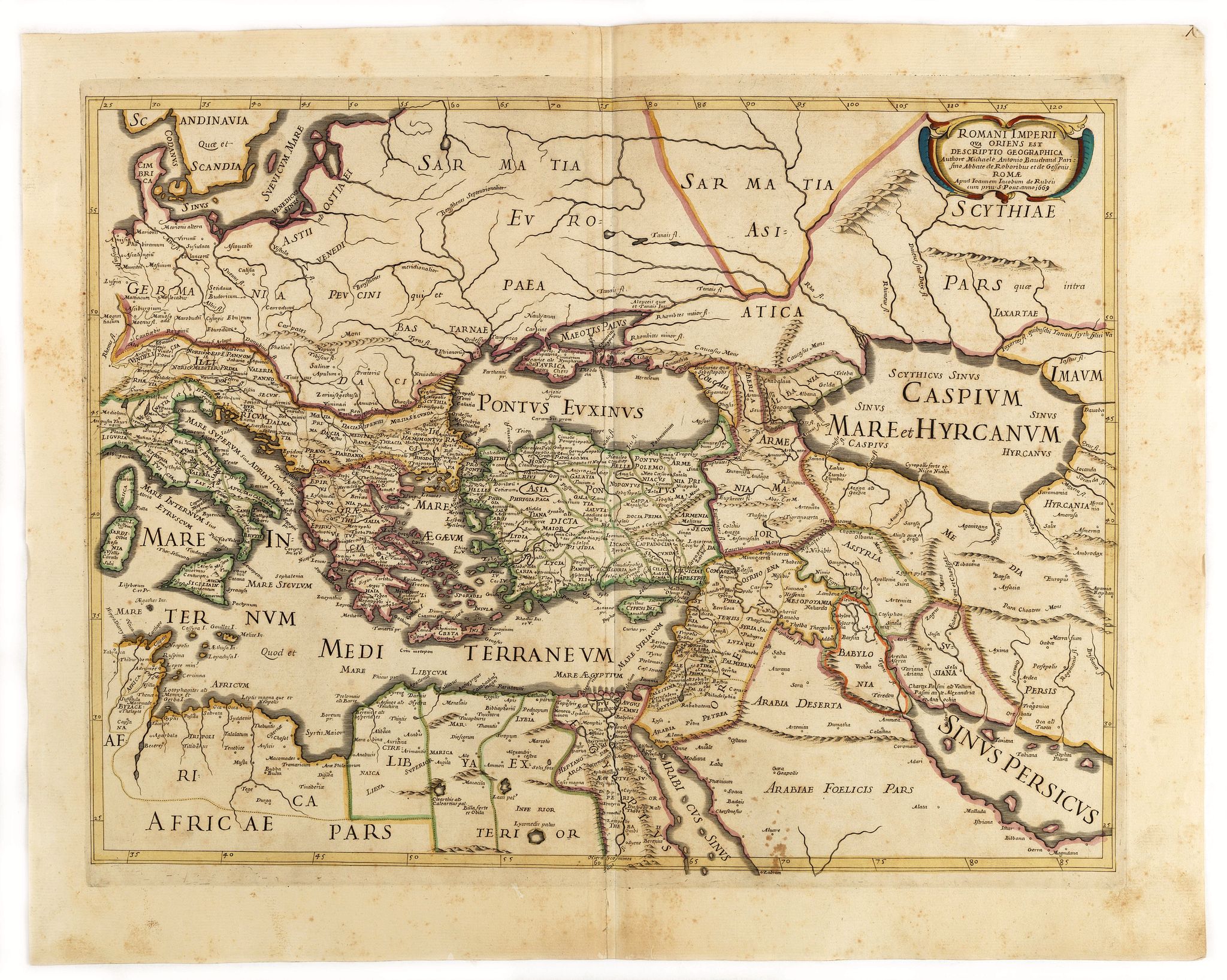 DE ROSSI, G., Romani imperi qua Oriens est descriptio geographica…, antique map, old maps