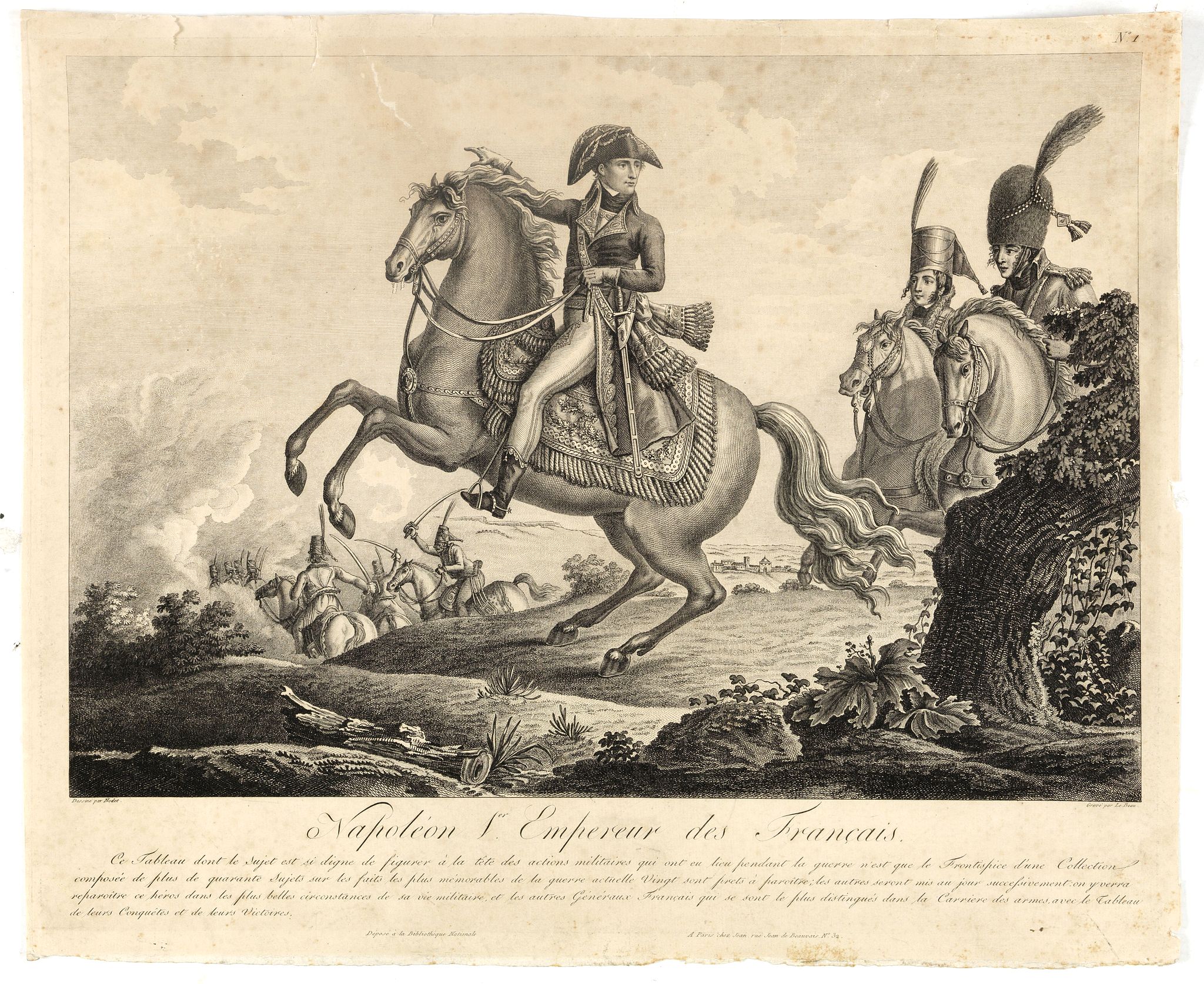 NODET, Napoleon 1er Empereur des Français., antique map, old maps