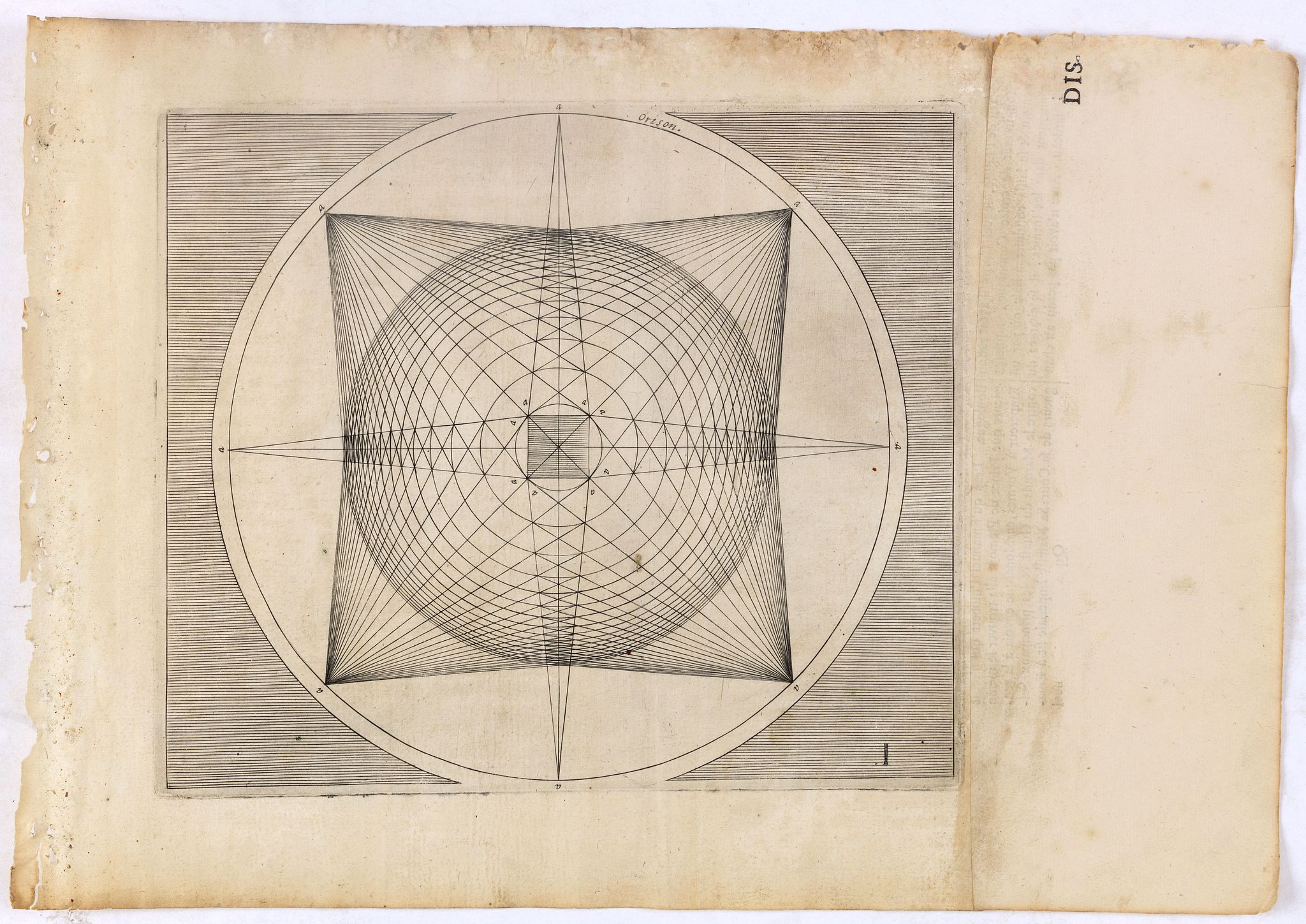 VREDEMAN DE VRIES, J. / HONDIUS, H., Perspective print by Vredeman de Vries. I, antique map, old maps