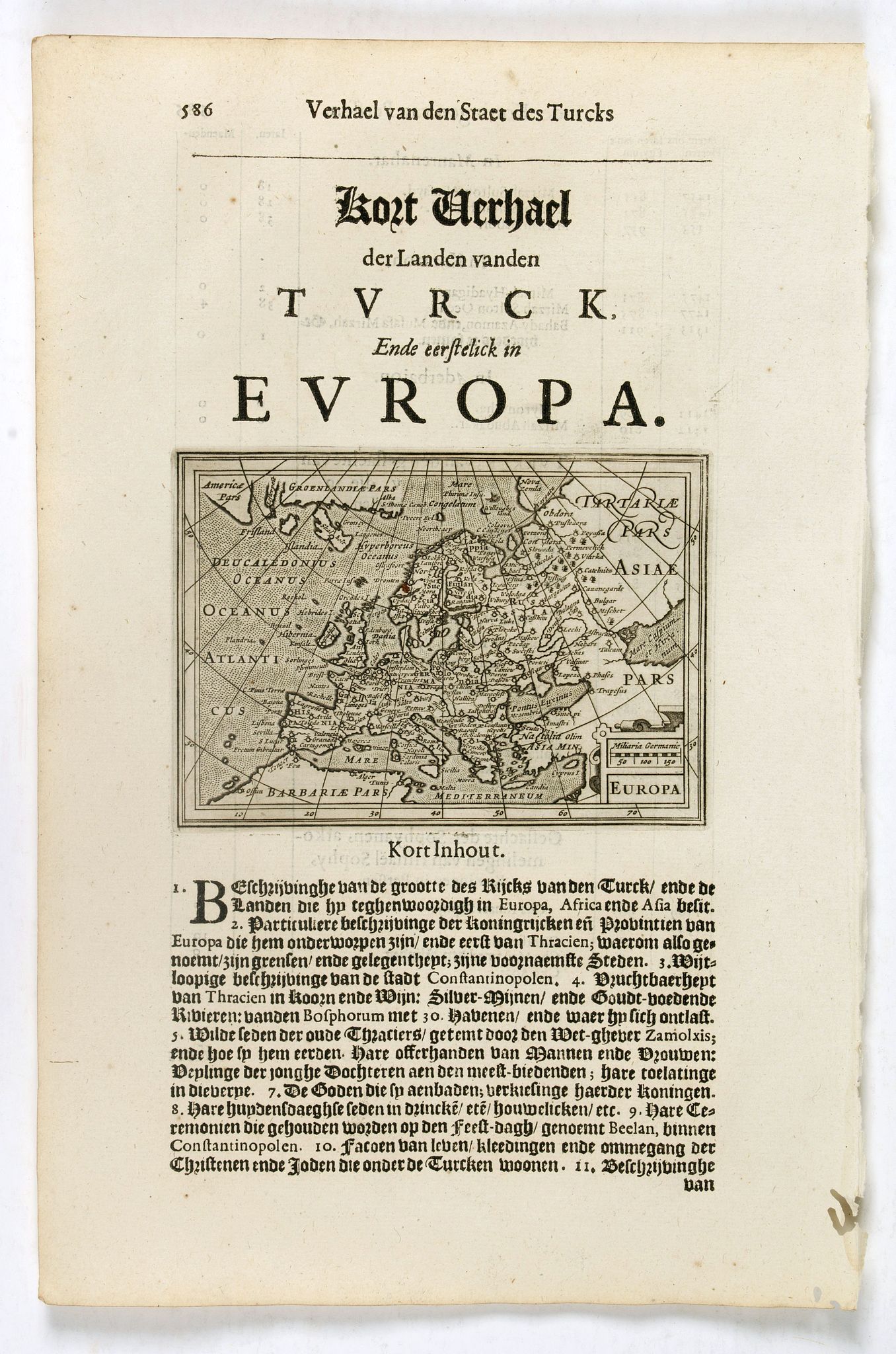 DE CLERCK, N., Europa., antique map, old maps