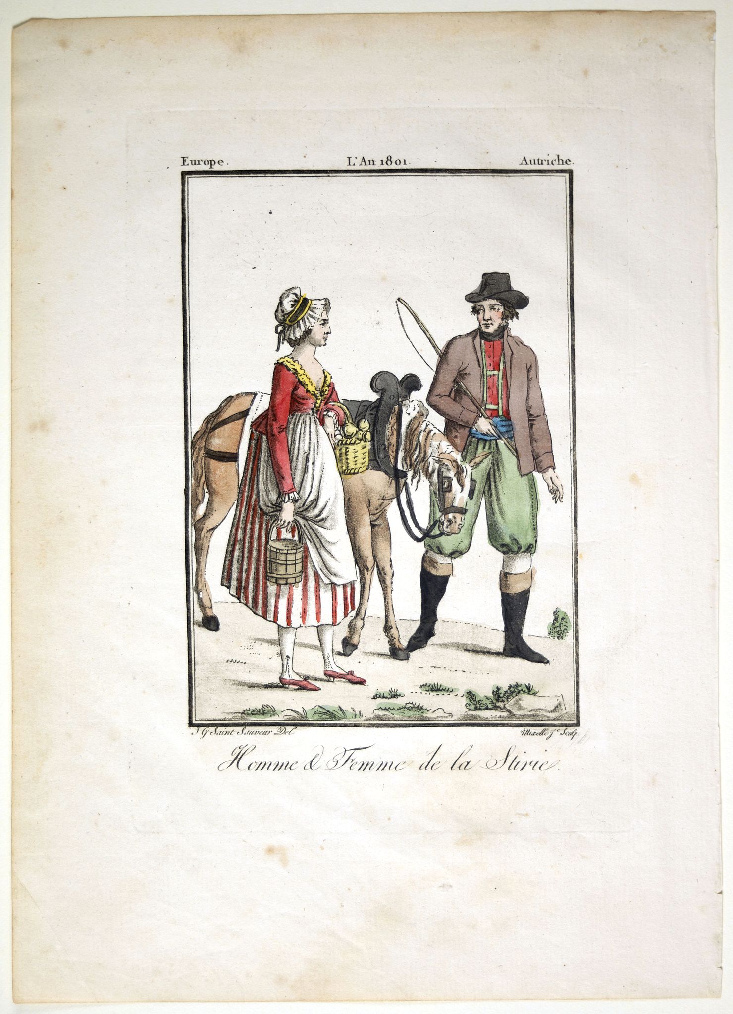 GRASSET DE SAINT SAUVEUR, J., Homme & et Femme de la Sirie., antique map, old maps