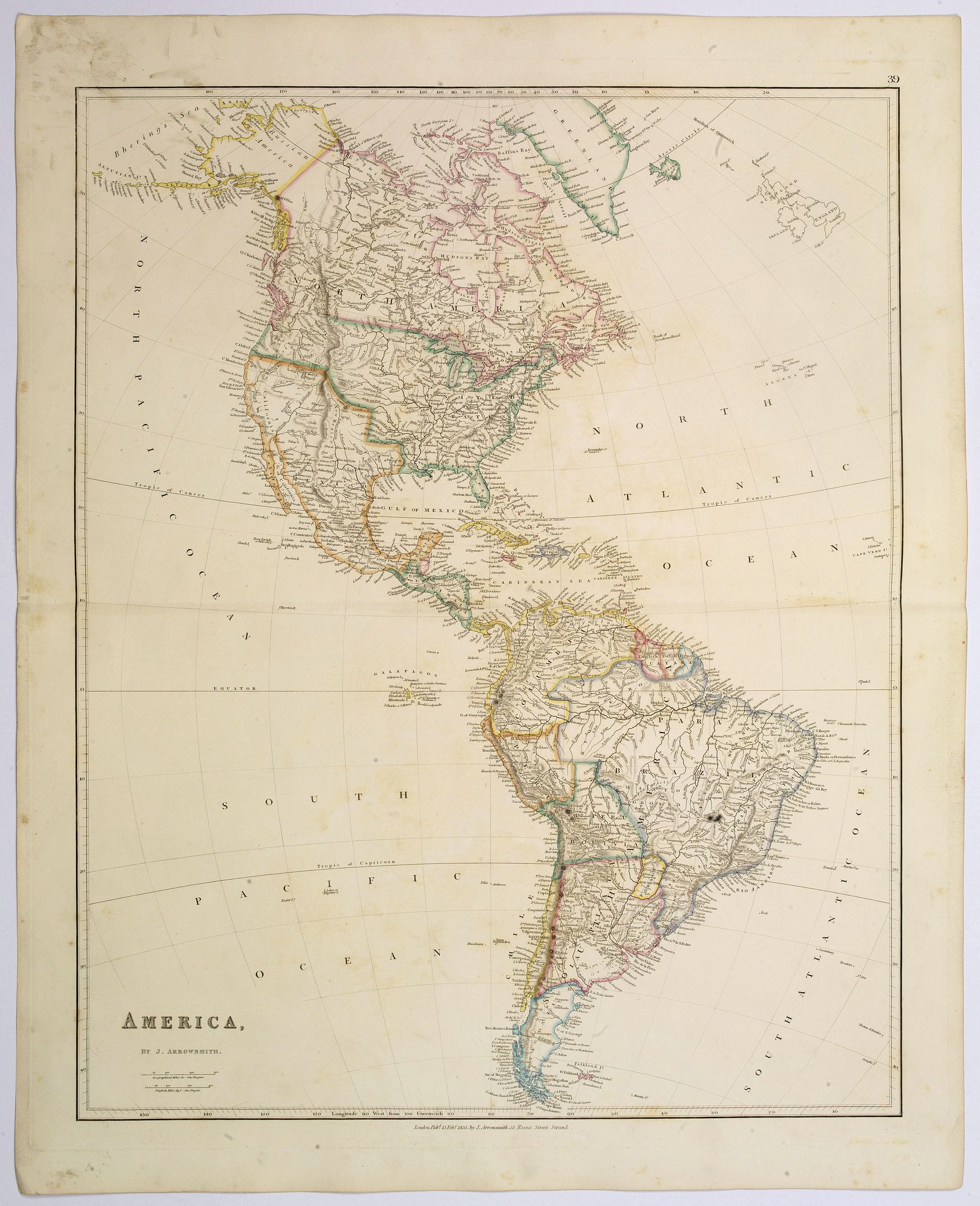 ARROWSMITH, John, America., antique map, old maps